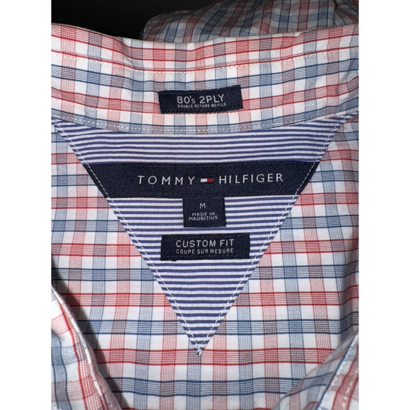 Tommy Hilfiger Men’s M 80’s 2-Ply Plaid Long Sleeve Button Shirt Classic Preppy - Picture 2 of 14